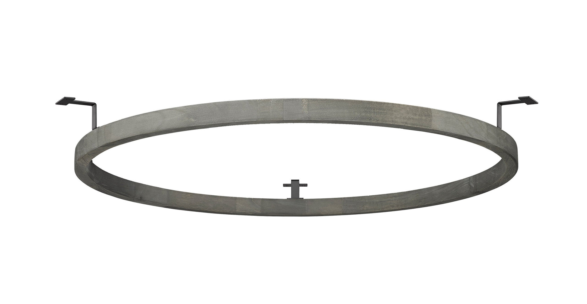 Du-Ring Flat Black & Gray Wood Duo 30 Inch Integrated LED Round Chandelier By Modition Lighting-4