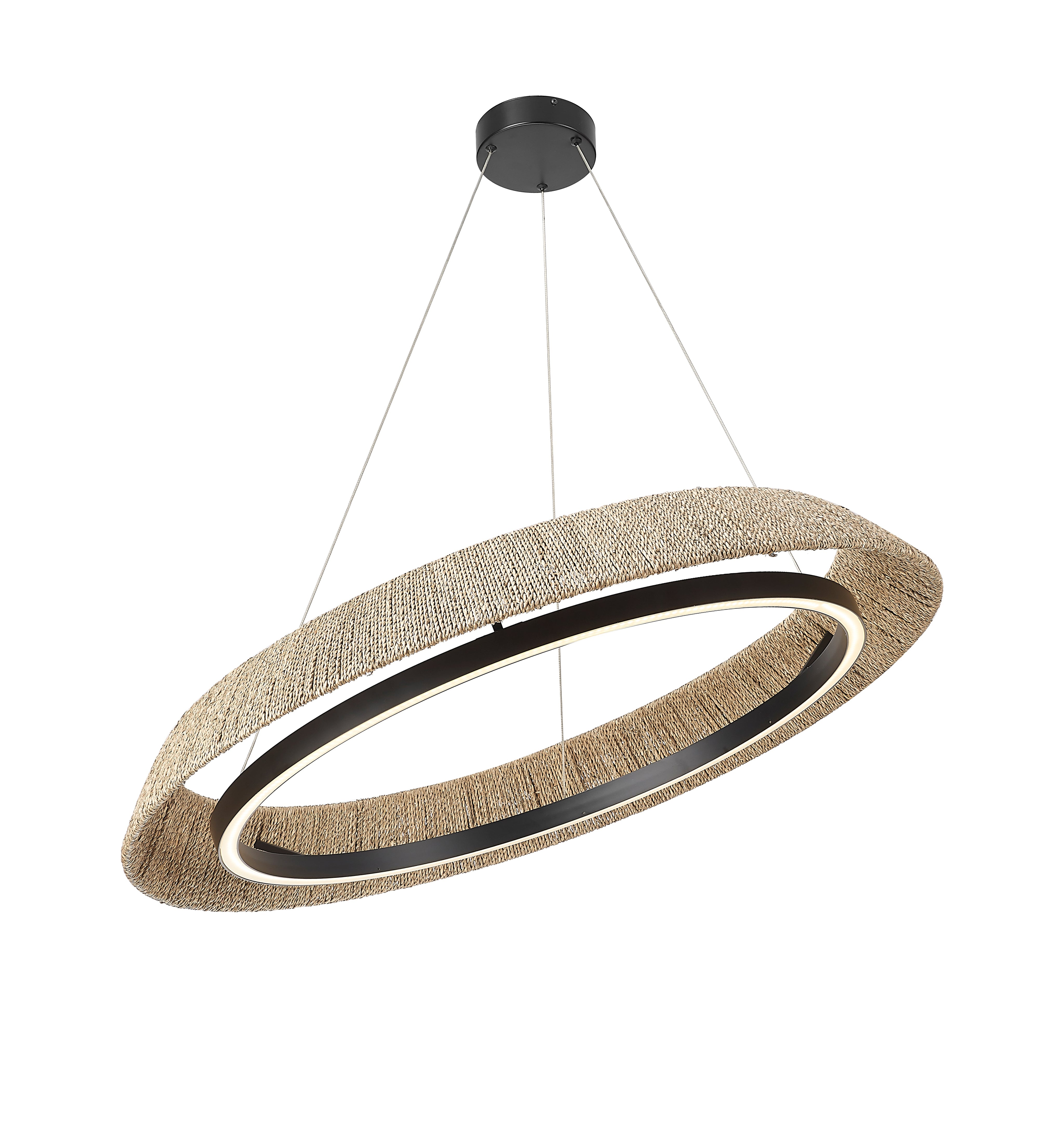 Natural Du-Ring Black 38 Inch Integrated LED Round Chandelier By Modition Lighting-zoom-6