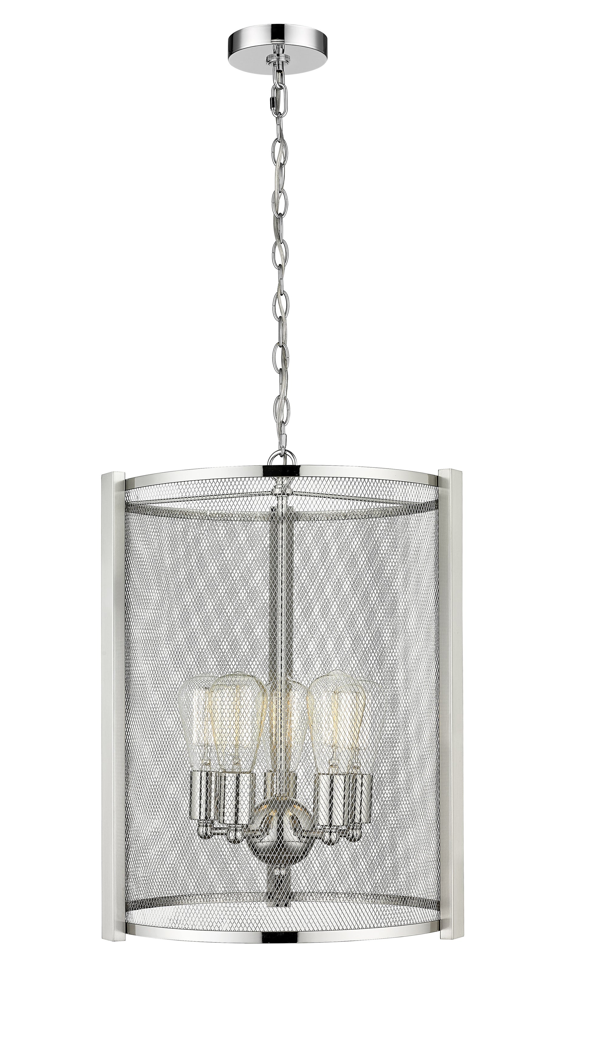 Forge & Fern 5-Light Polished Nickel with Multi-Finish Pendant-3