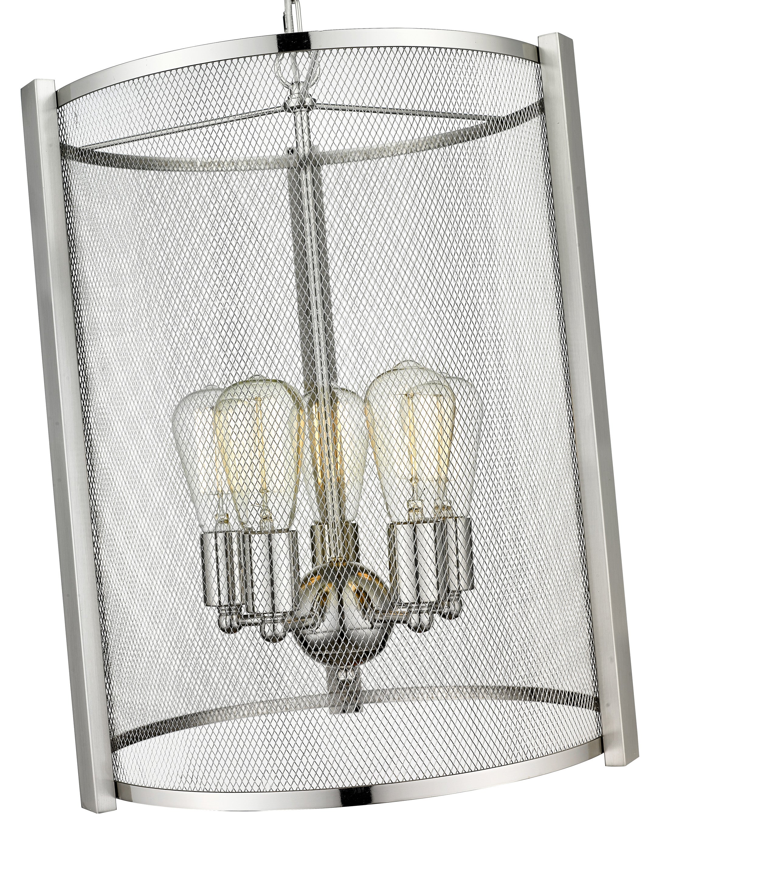 Forge & Fern 5-Light Polished Nickel with Multi-Finish Pendant-zoom-4