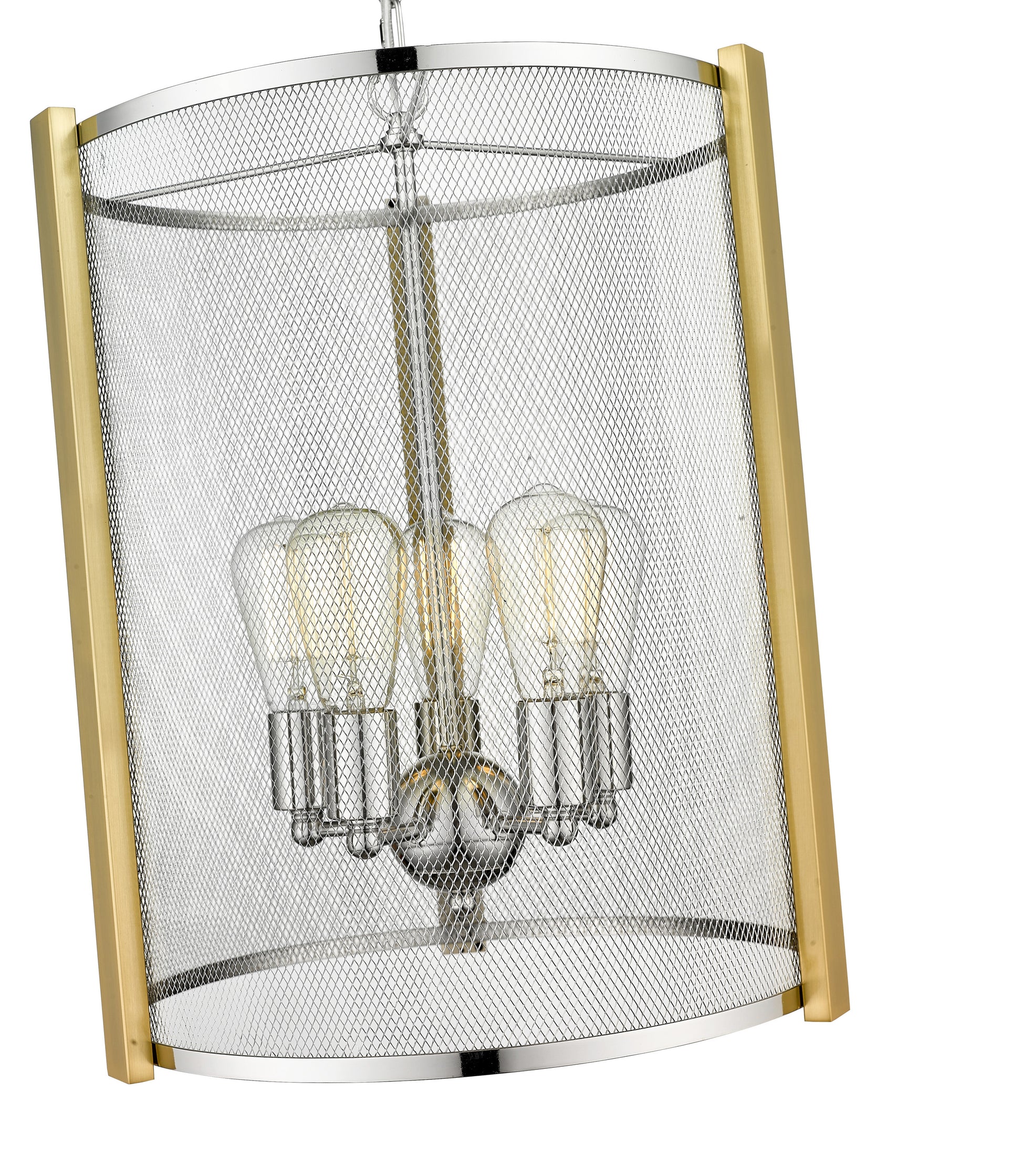 Forge & Fern 5-Light Polished Nickel with Multi-Finish Pendant-6