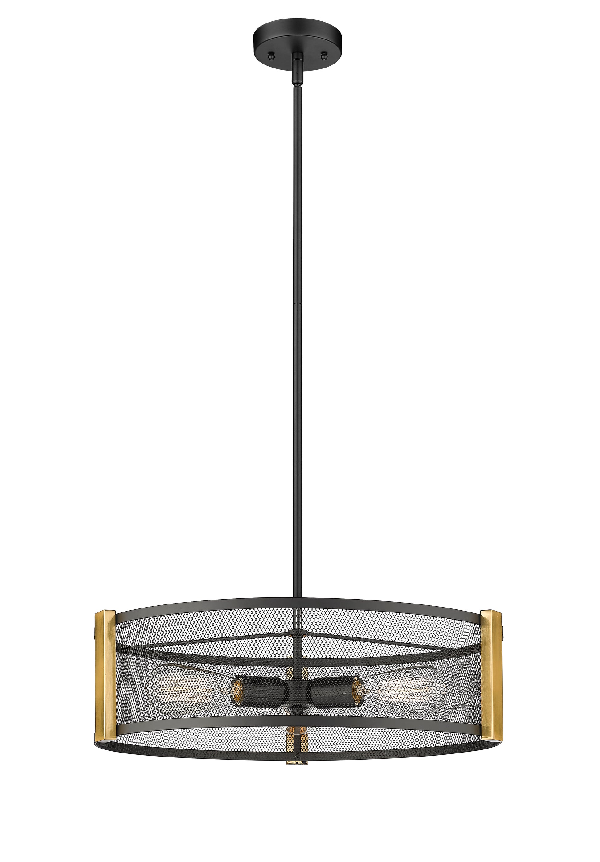 Forge & Fern Three Light Multi-Finish Pendant-3