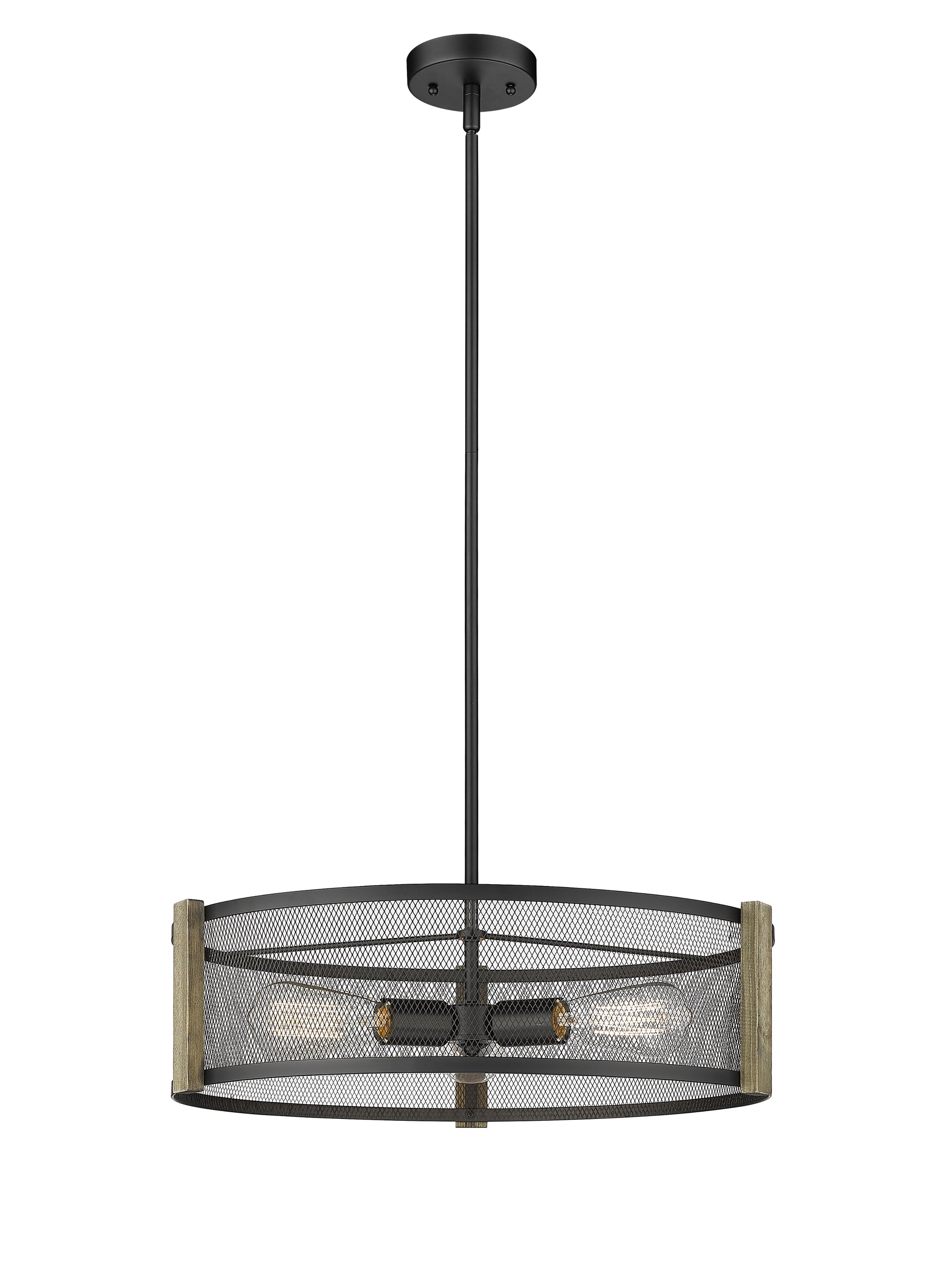 Forge & Fern Three Light Multi-Finish Pendant-4
