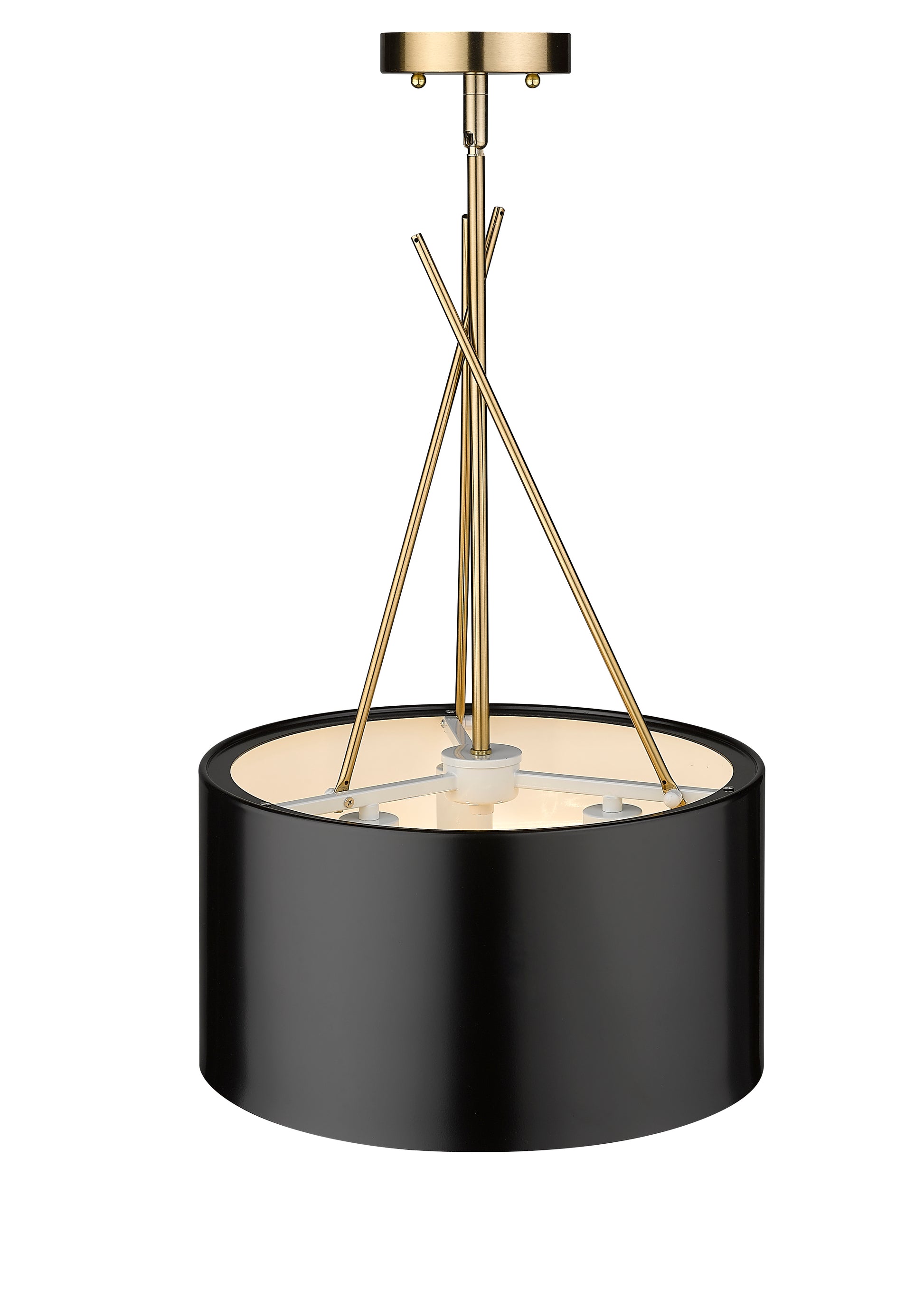 Twizzle Three Light Black Pendant-4