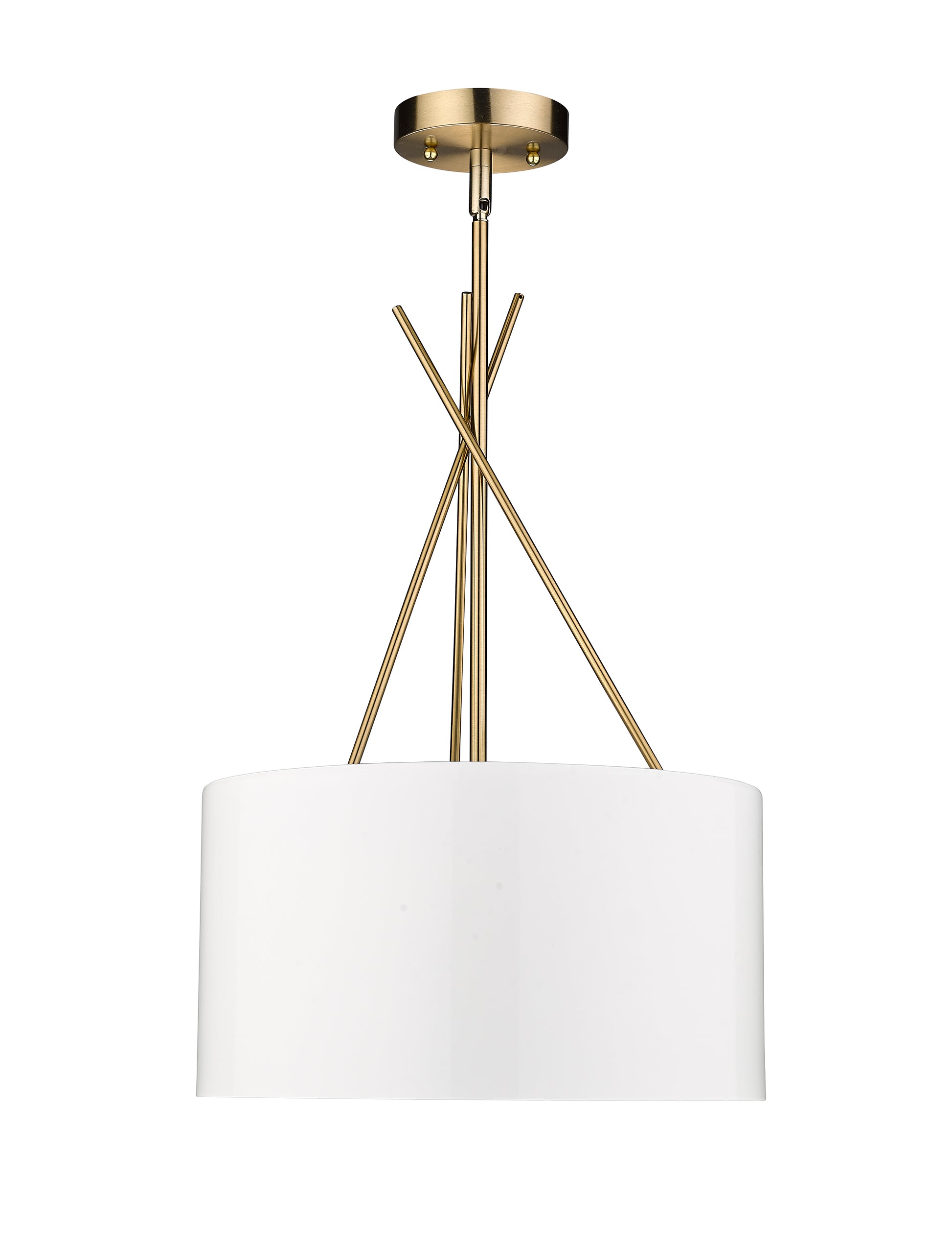 Twizzle Three Light White & Gold Pendant-4