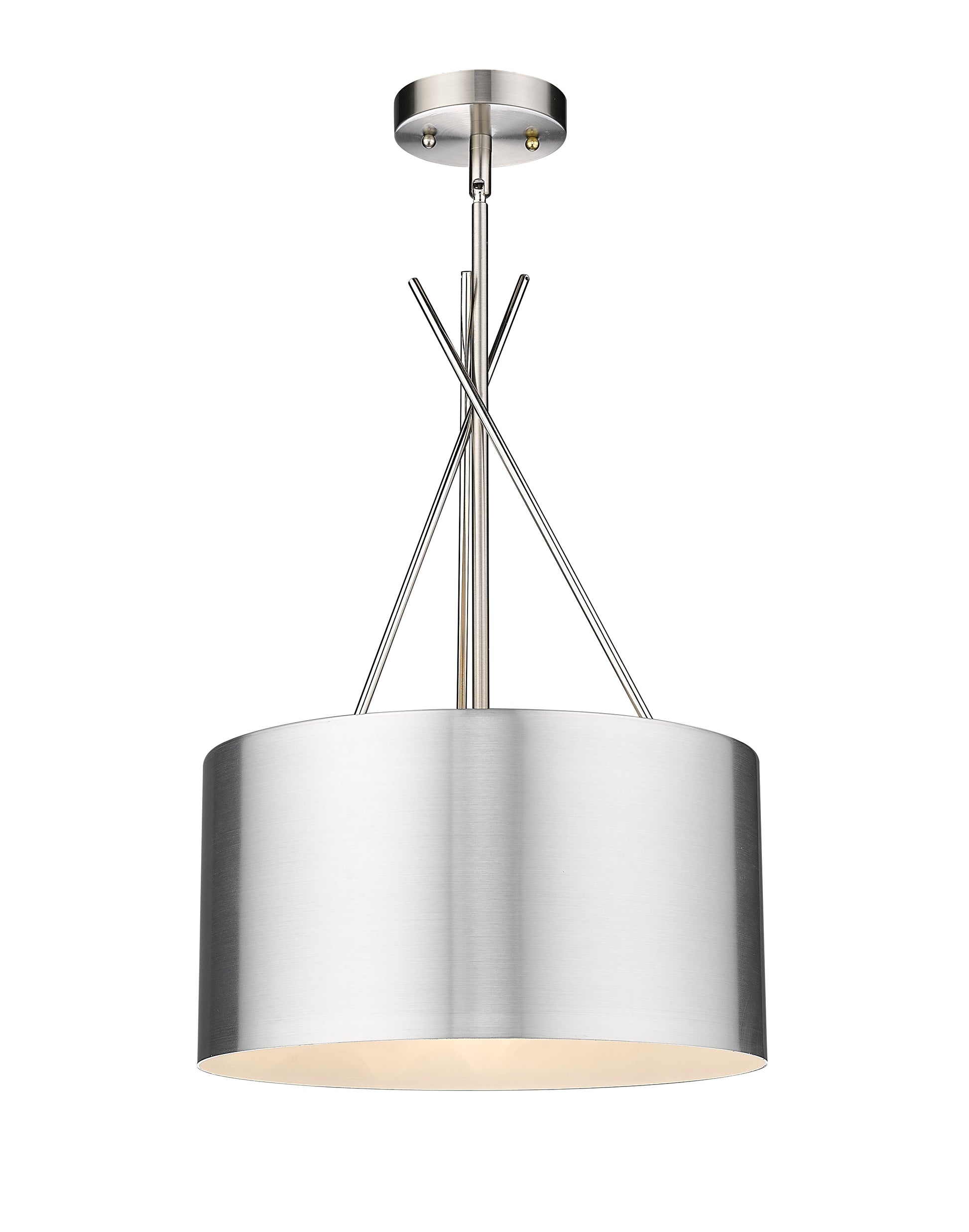 Twizzle Three Light Polished & Brushed Nickel Pendant-1