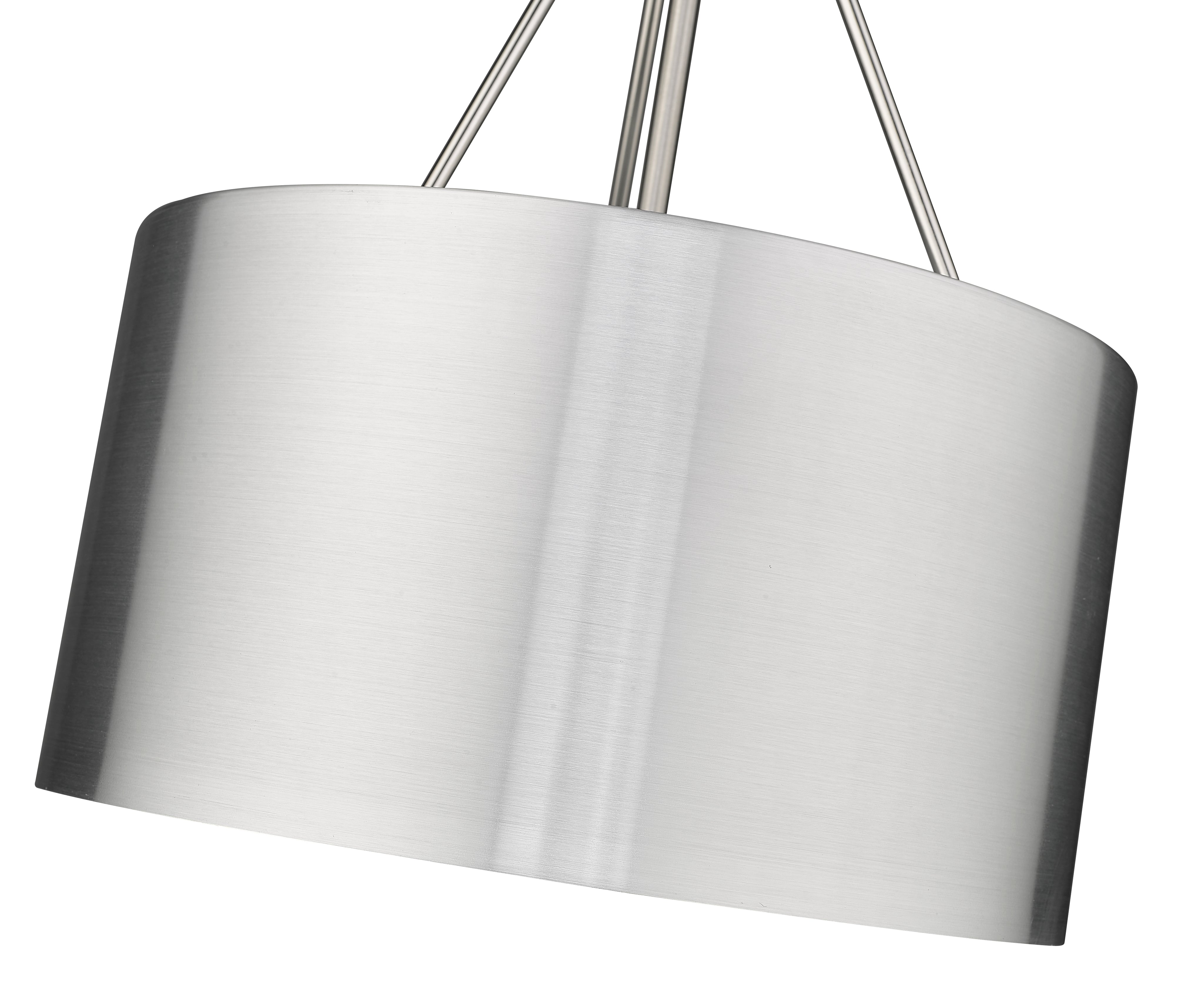 Twizzle Three Light Polished & Brushed Nickel Pendant-zoom-3
