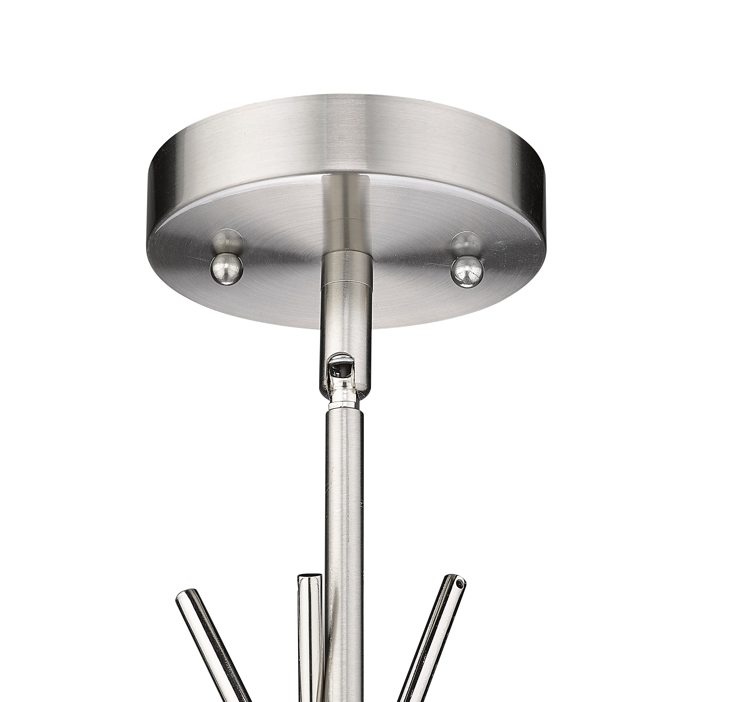 Twizzle Three Light Polished & Brushed Nickel Pendant-zoom-4