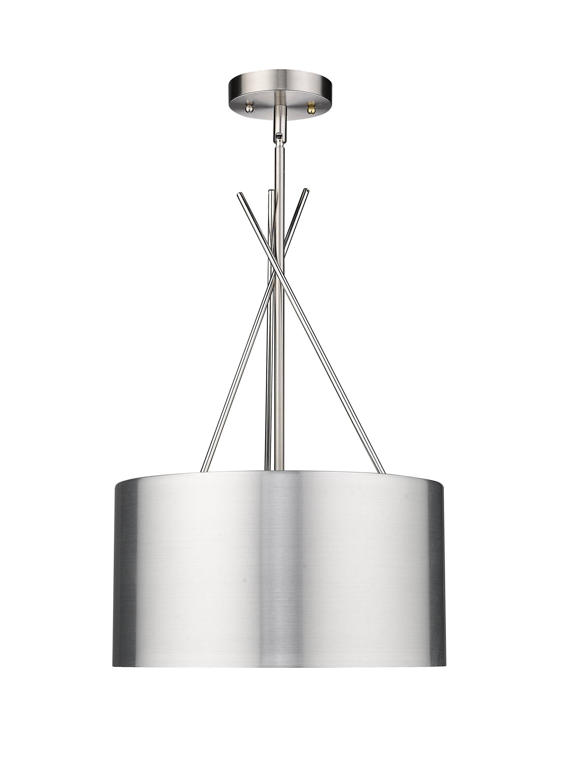Twizzle Three Light Polished & Brushed Nickel Pendant-2