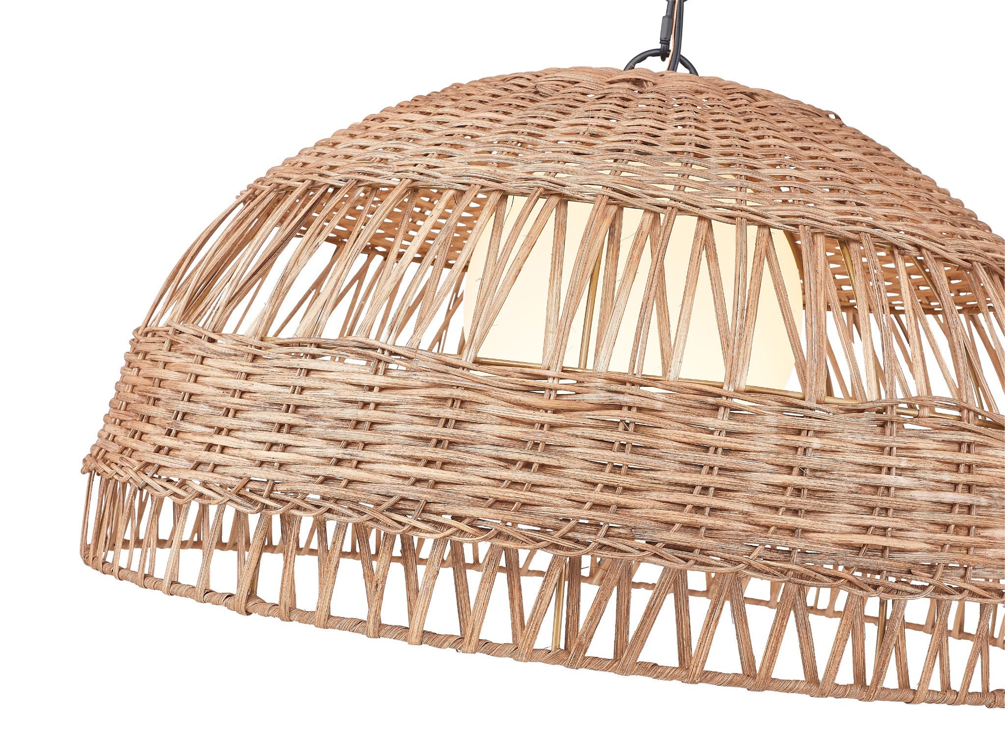 RIVA 1-Light Natural Rattan Pendant by Mirage Lighting-zoom-7