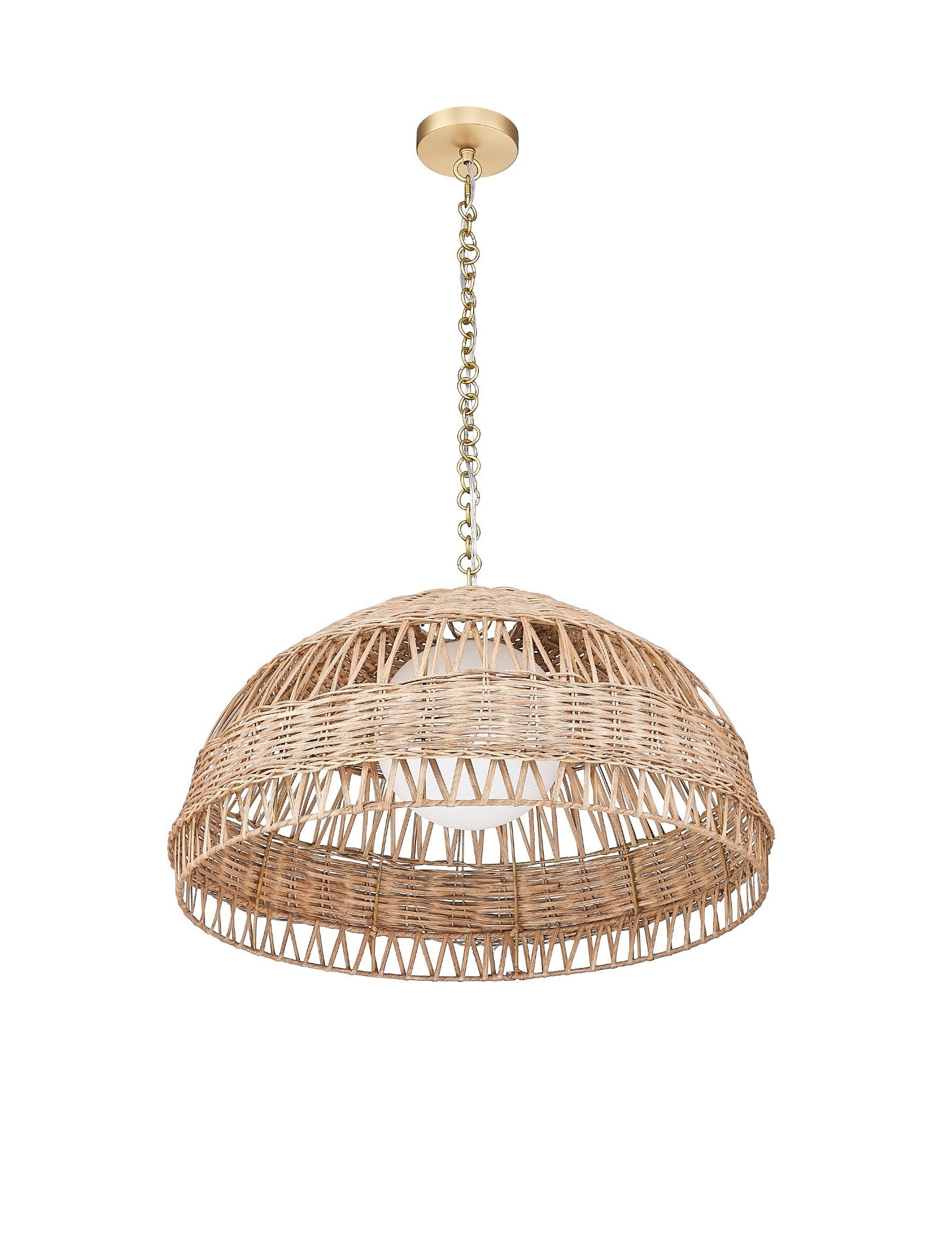RIVA 1-Light Natural Rattan Pendant by Mirage Lighting-zoom-6