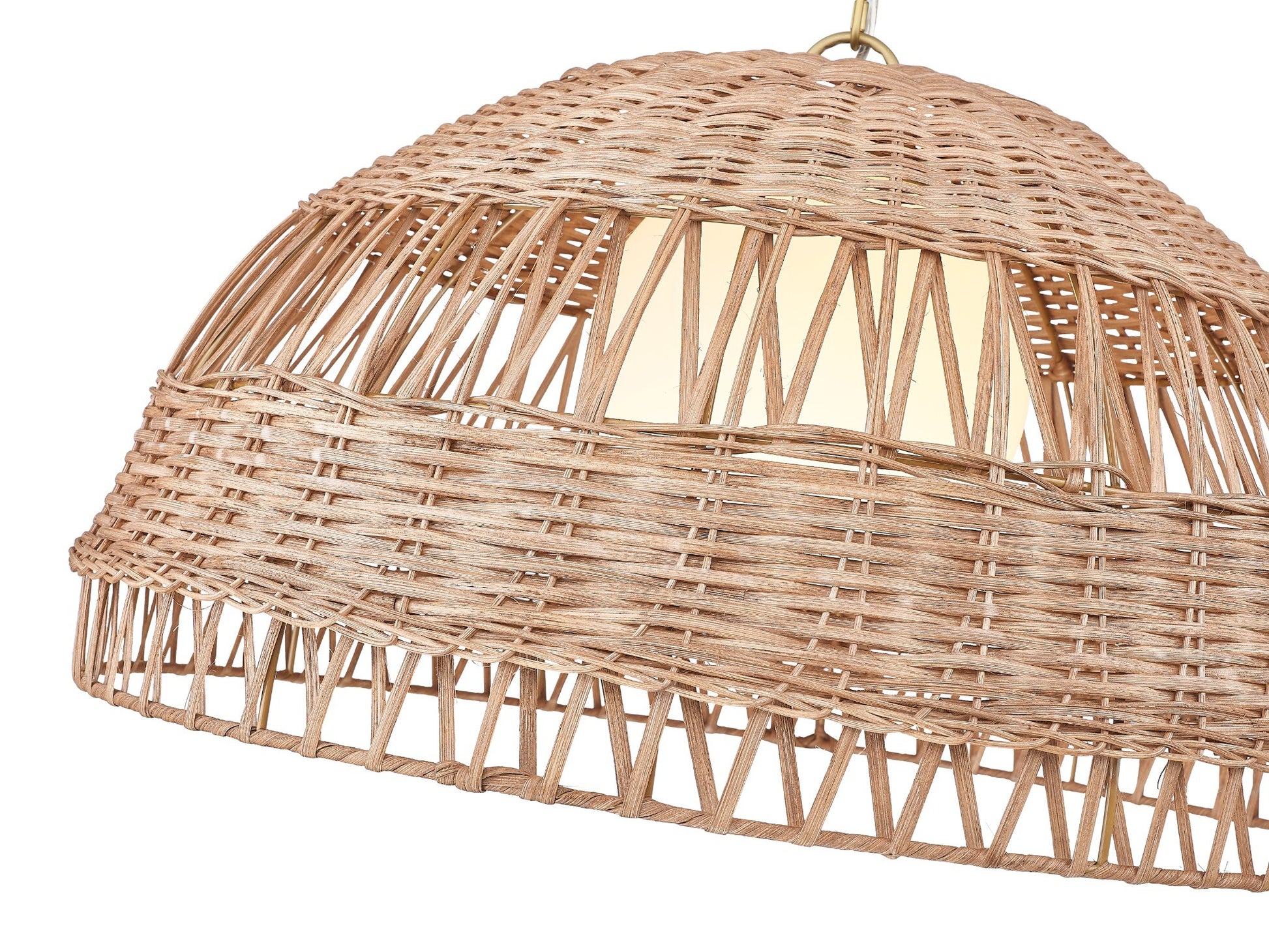 RIVA 1-Light Natural Rattan Pendant by Mirage Lighting-8