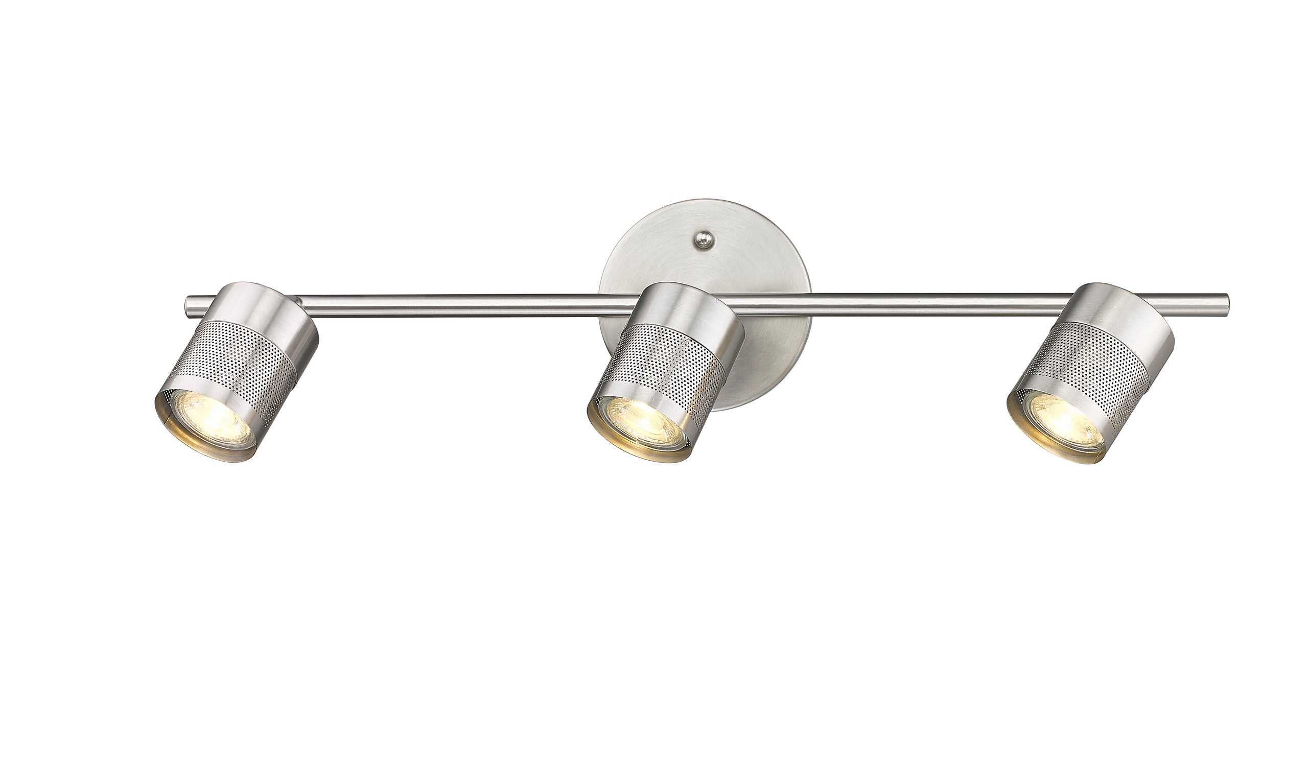 Peek Three Light Track in Brushed Nickel Mirage Lighting