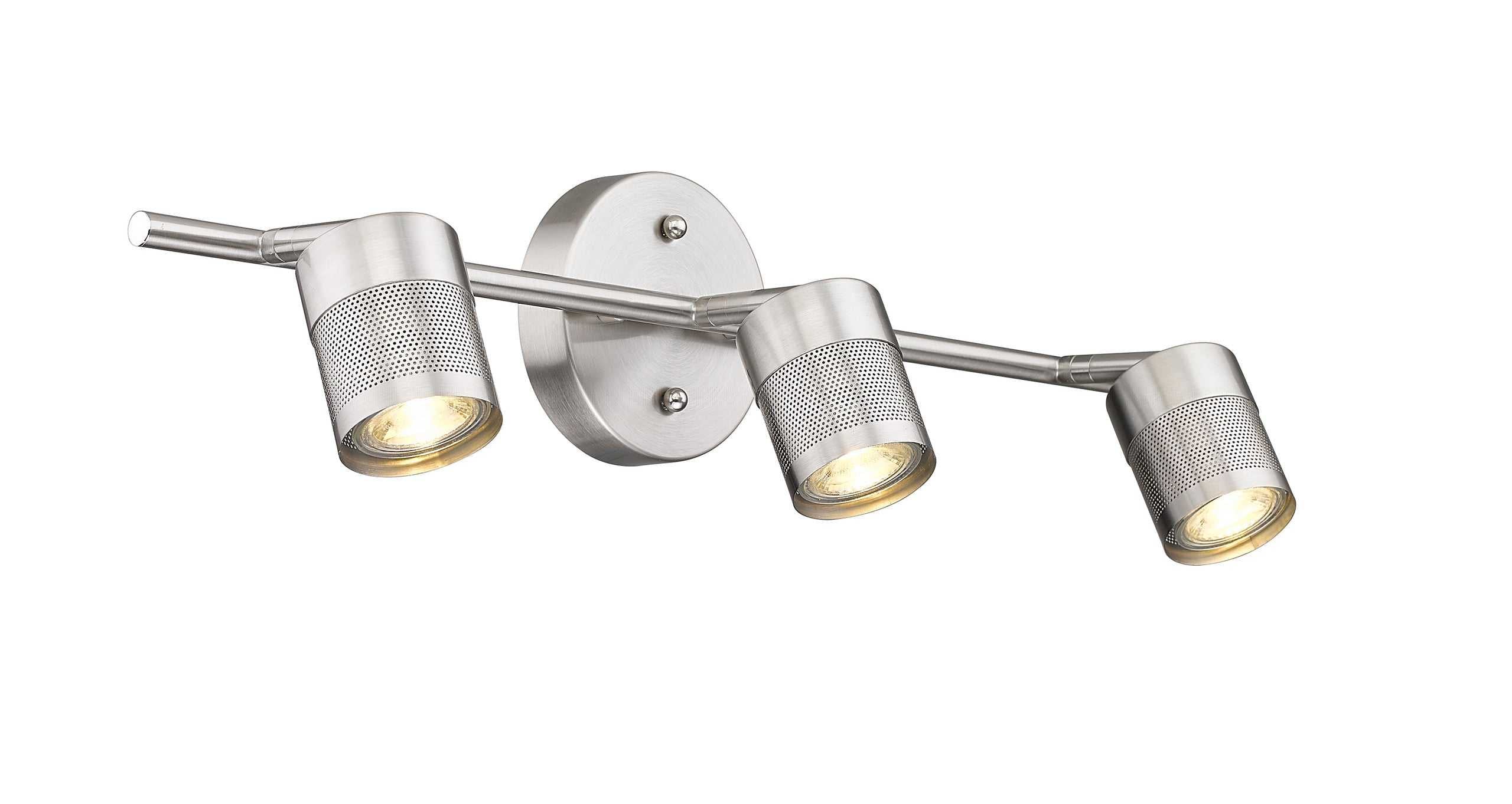 Peek Three Light Track in Brushed Nickel Mirage Lighting