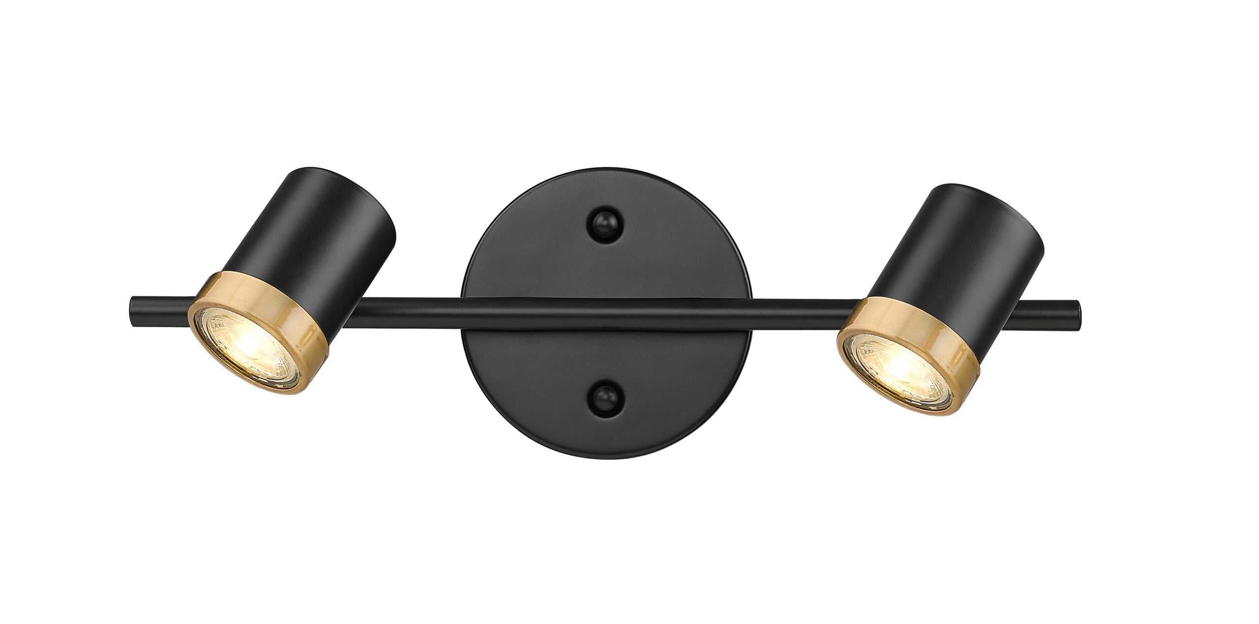 Spot-On Two Light Multi-Finish Black Track Mirage Lighting