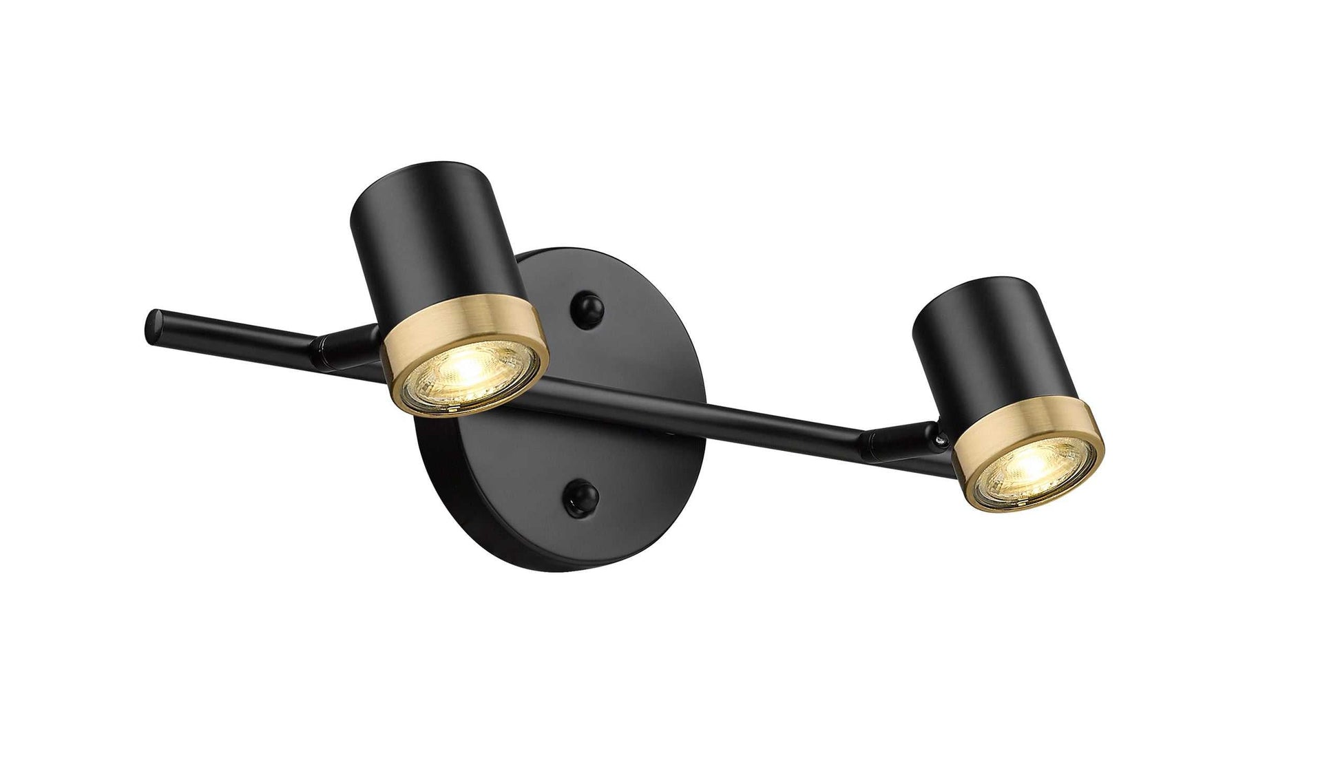 Spot-On Two Light Multi-Finish Black Track Mirage Lighting