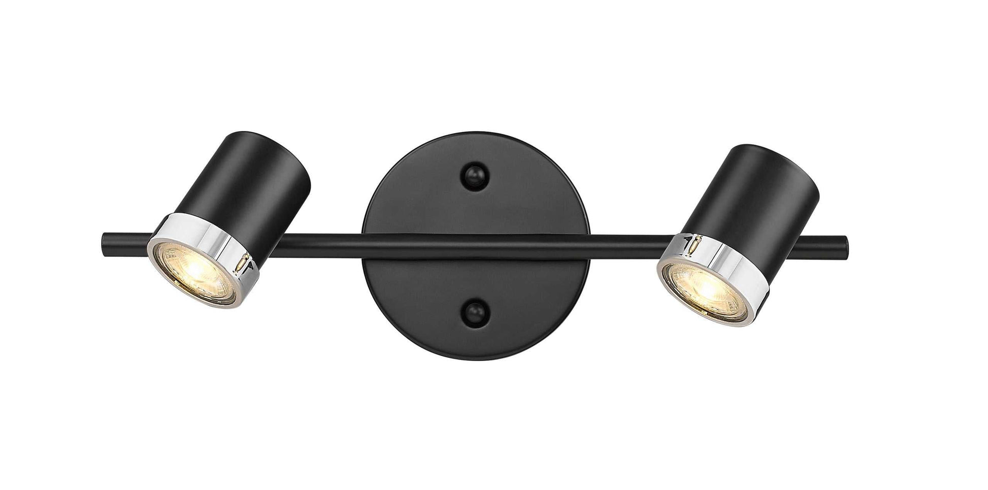 Spot-On Two Light Multi-Finish Black Track Mirage Lighting