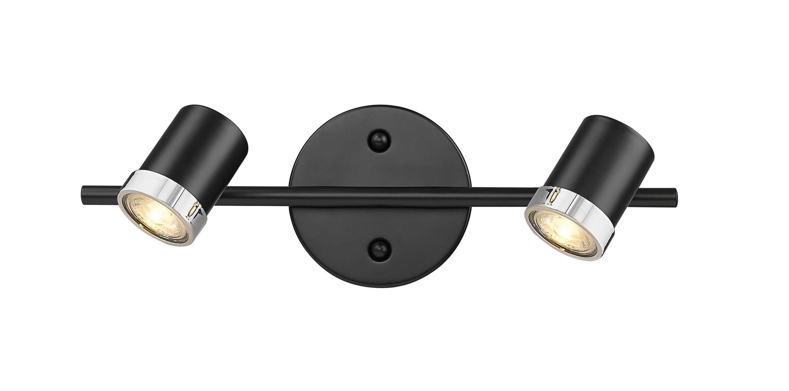 Spot-On Two Light Multi-Finish Black Track Mirage Lighting