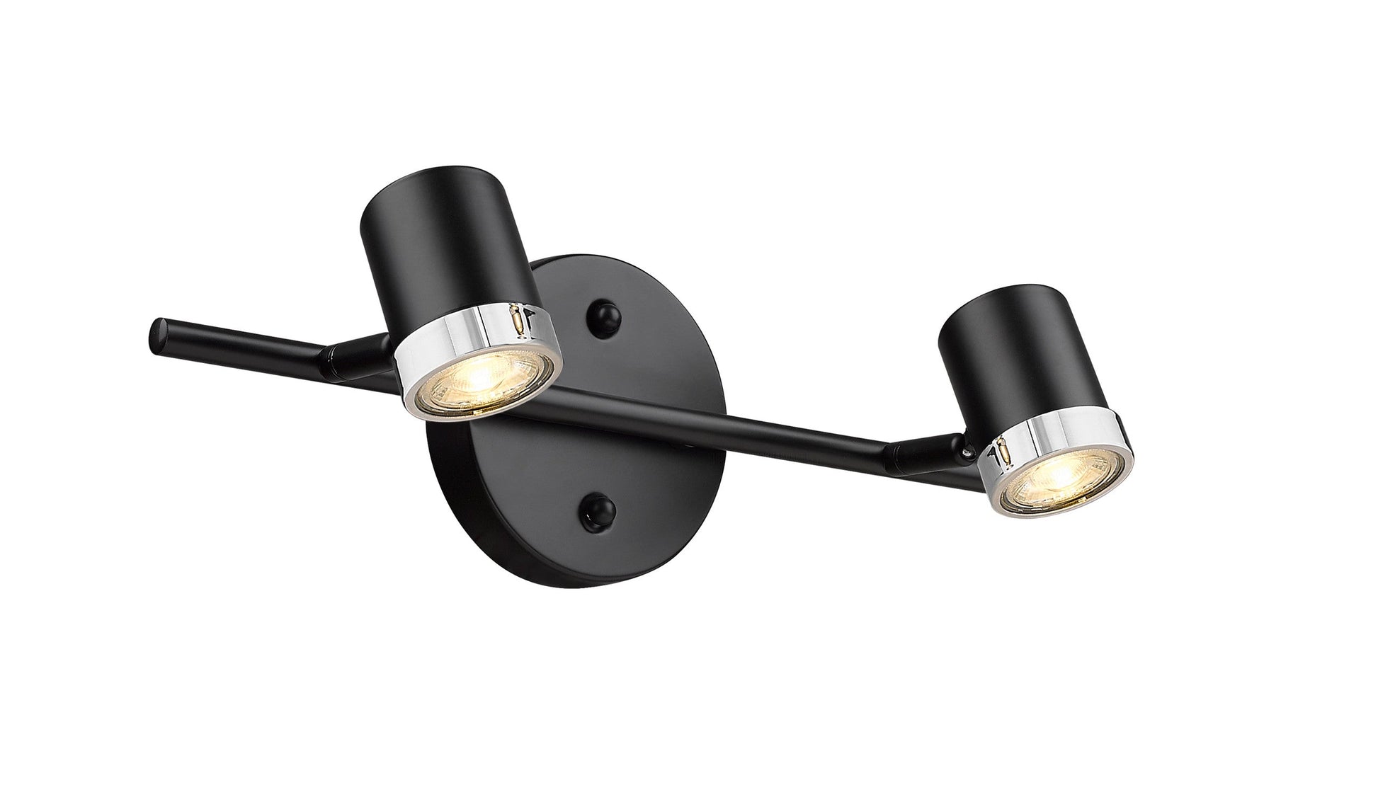 Spot-On Two Light Multi-Finish Black Track Mirage Lighting