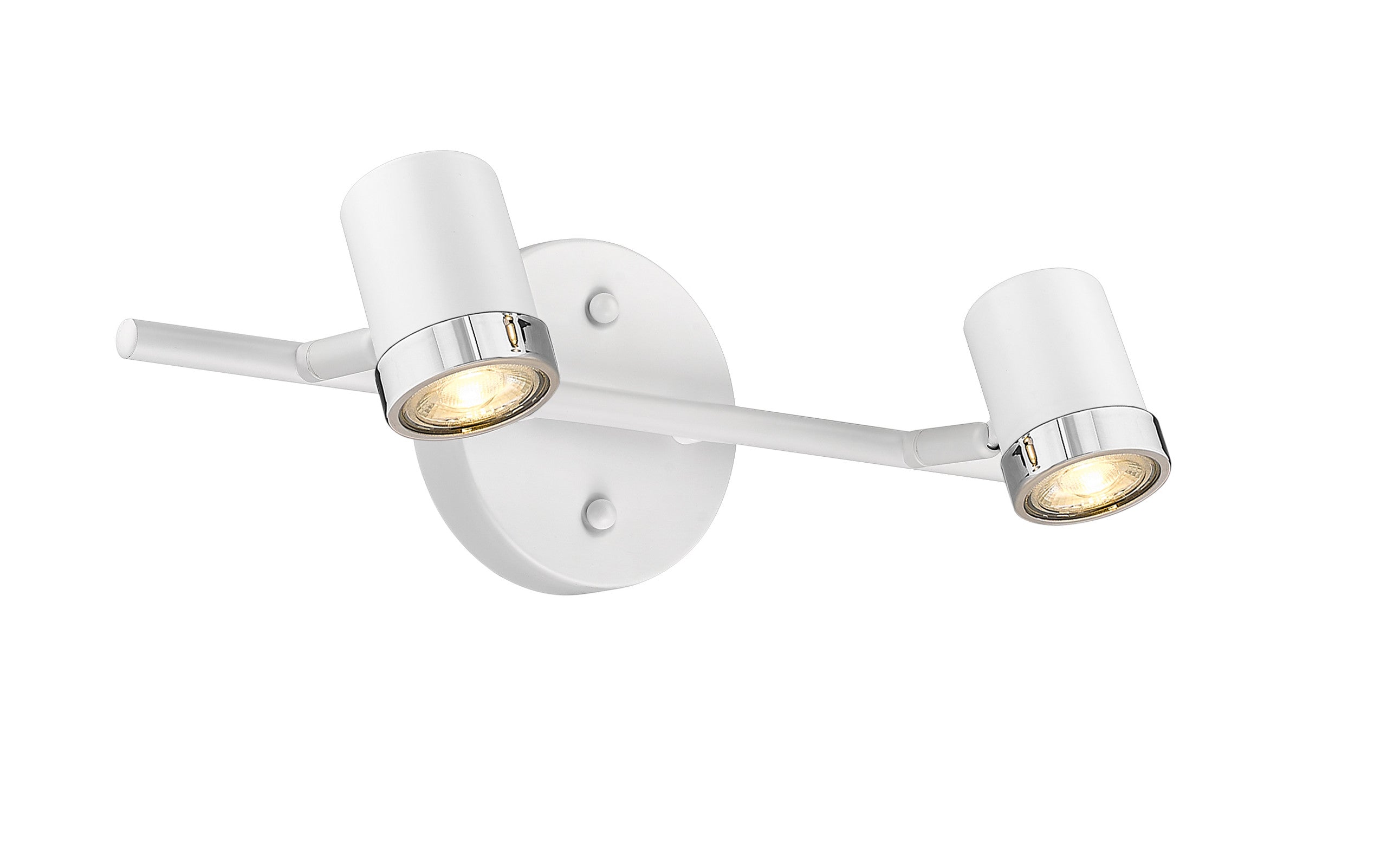 Spot-On Two Light Multi-Finish White Track Mirage Lighting
