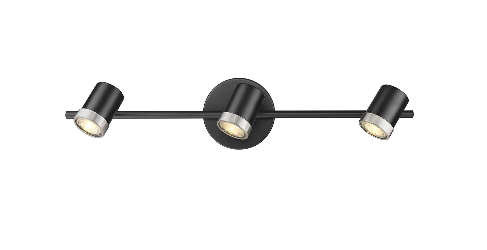 Spot-On Three Light Multi-Finish Black Track Mirage Lighting