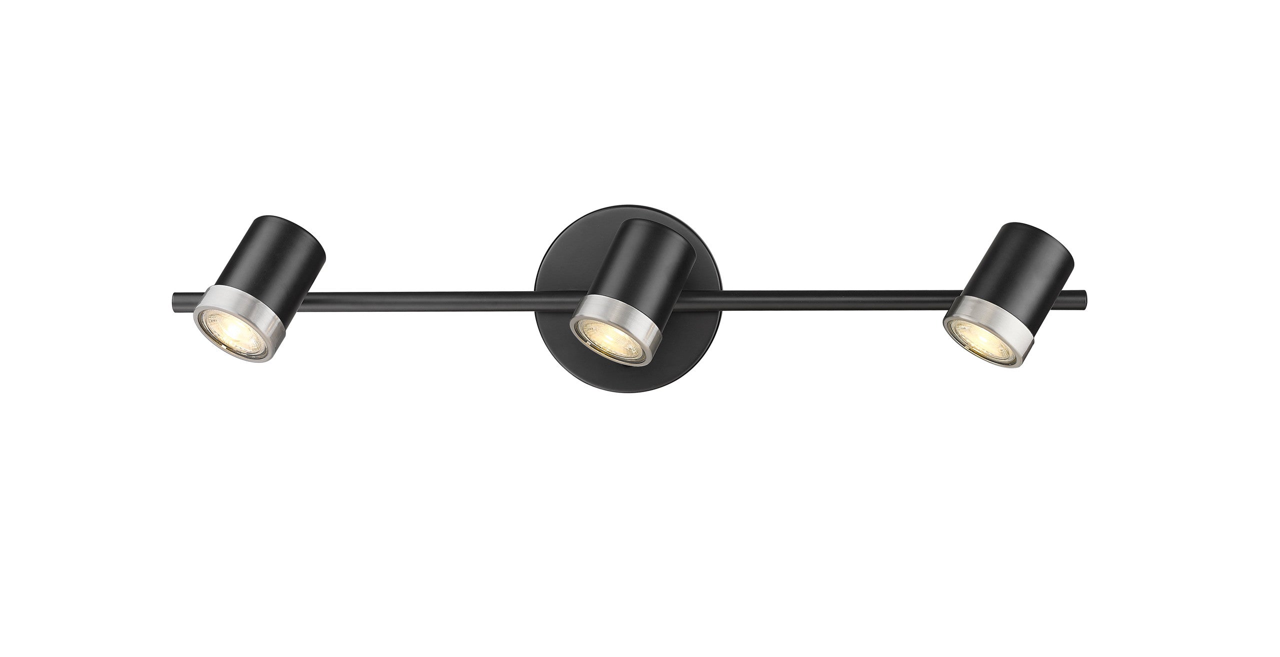 Spot-On Three Light Multi-Finish Black Track Mirage Lighting