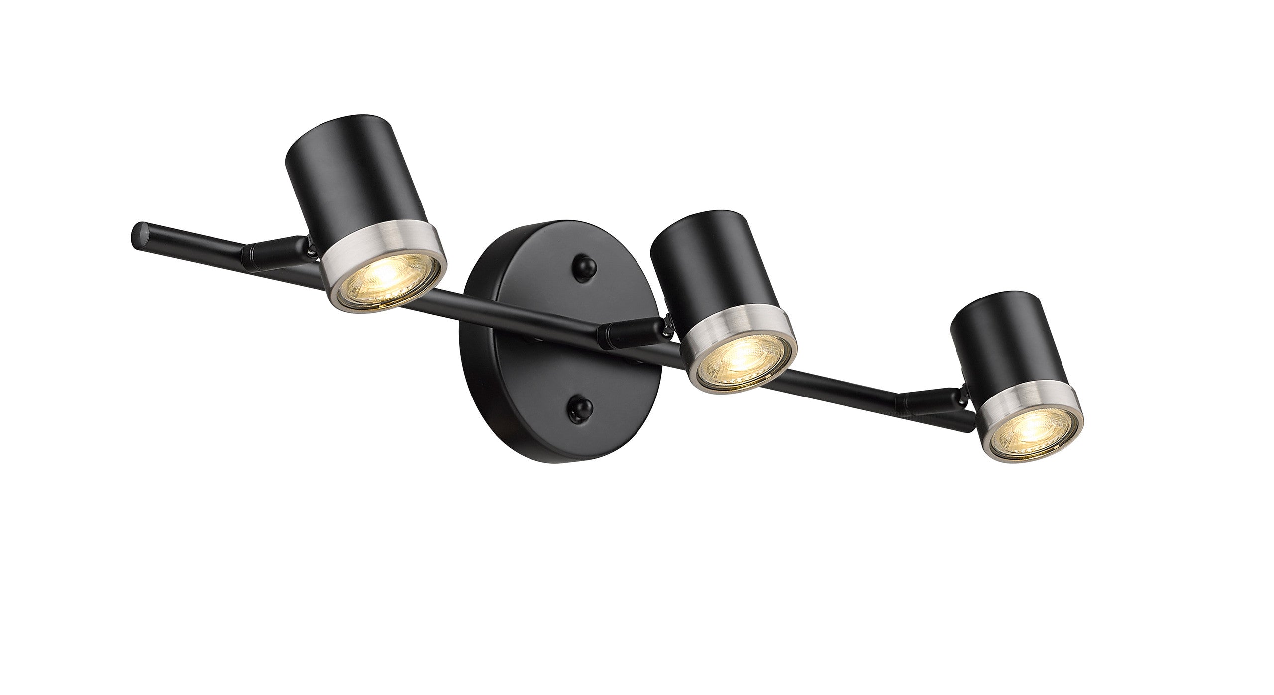 Spot-On Three Light Multi-Finish Black Track Mirage Lighting