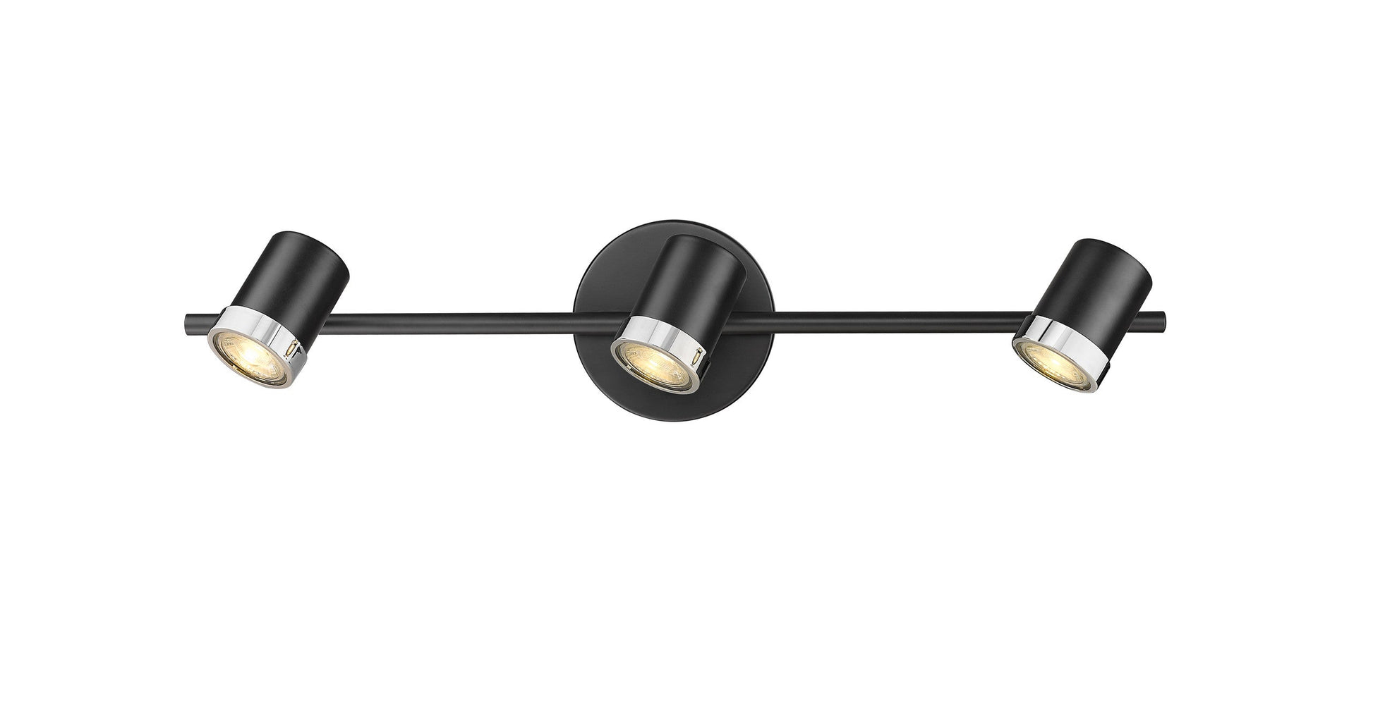 Spot-On Three Light Multi-Finish Black Track Mirage Lighting