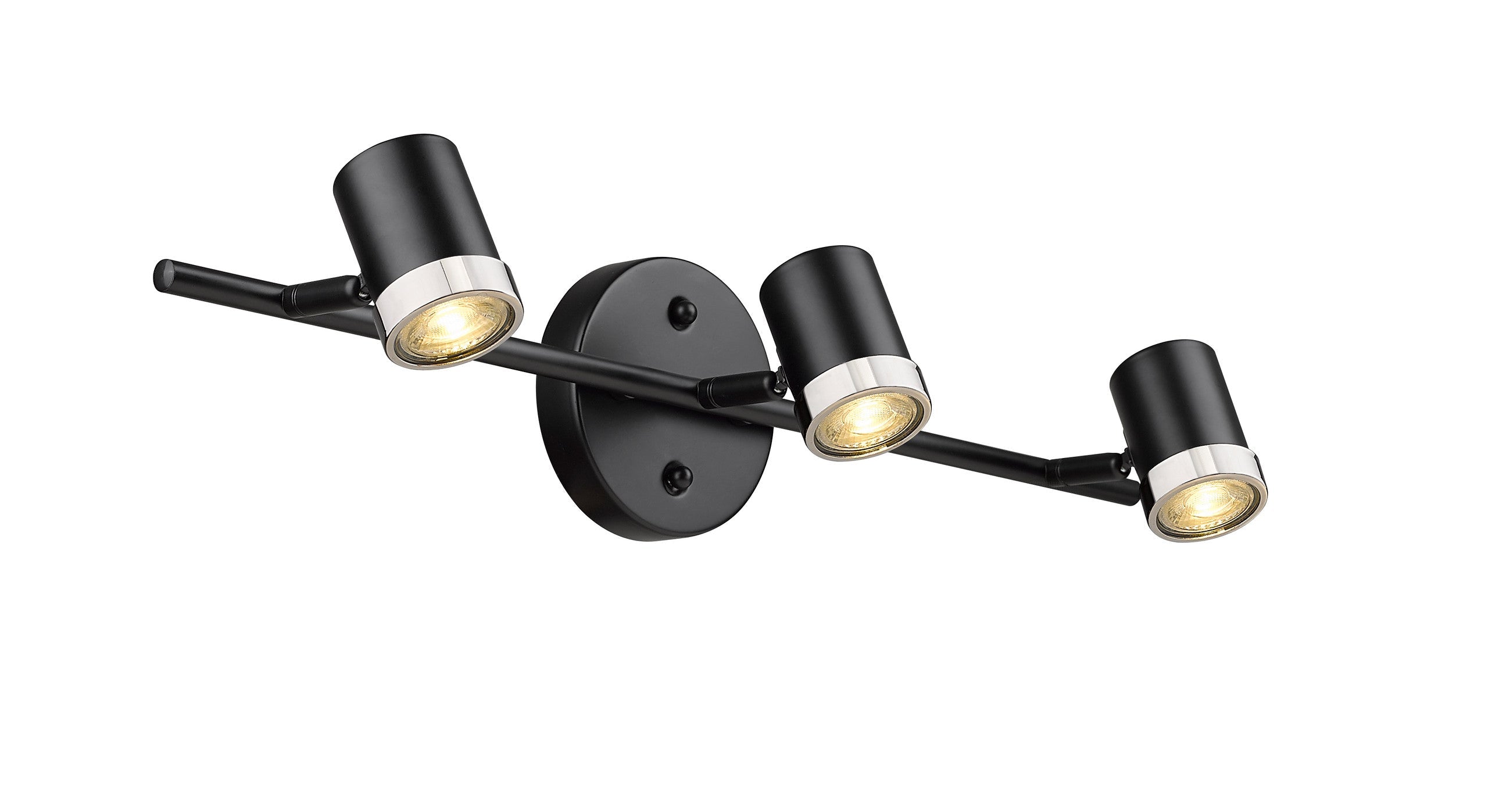 Spot-On Three Light Multi-Finish Black Track Mirage Lighting