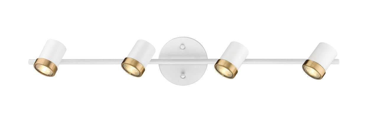 Spot-On Four Light Multi-Finish White Track Mirage Lighting