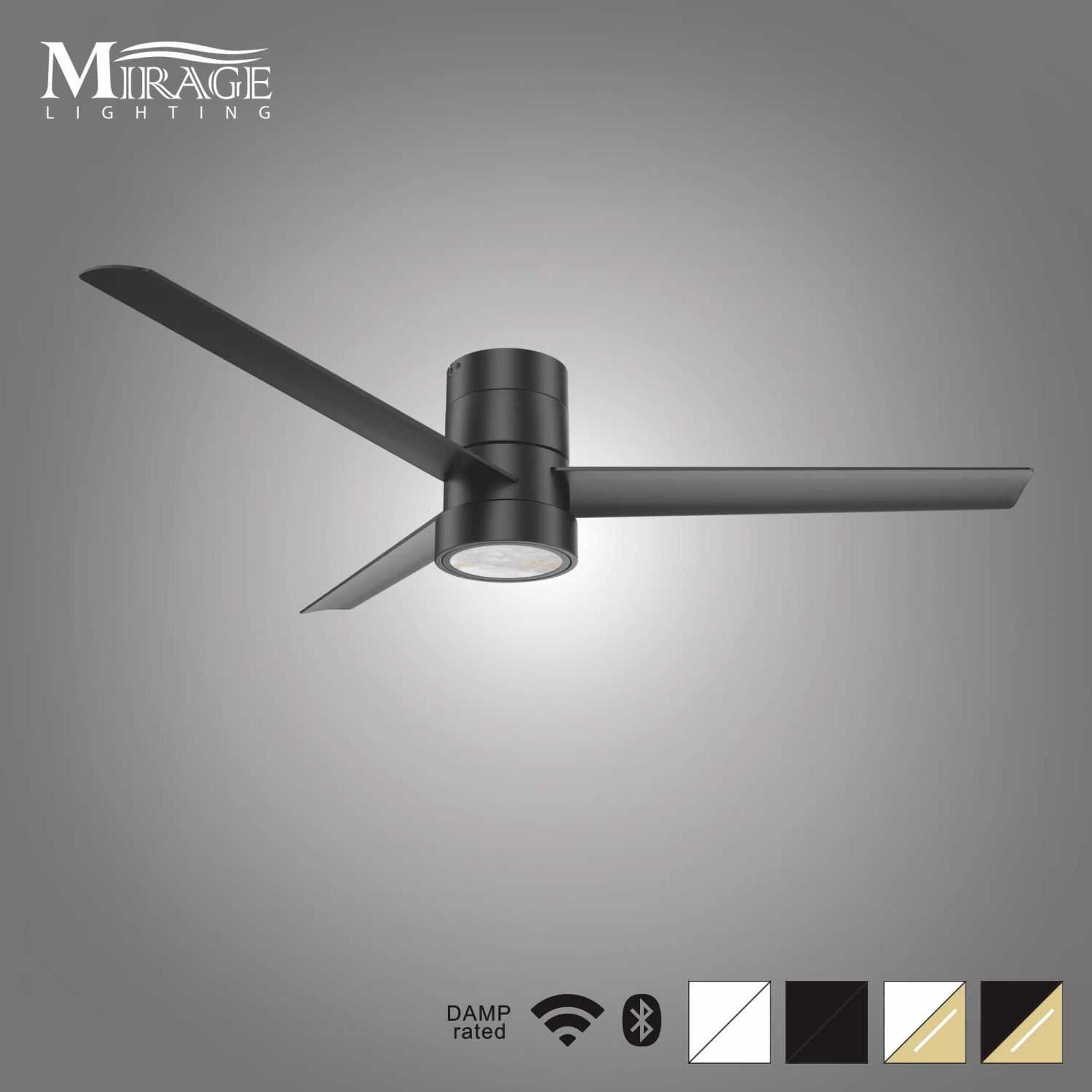 Versa 55" Black Hugger Smart Ceiling Fan with Alabaster Lens - available from The Lighting Shoppe, trusted by Canadian homeowners