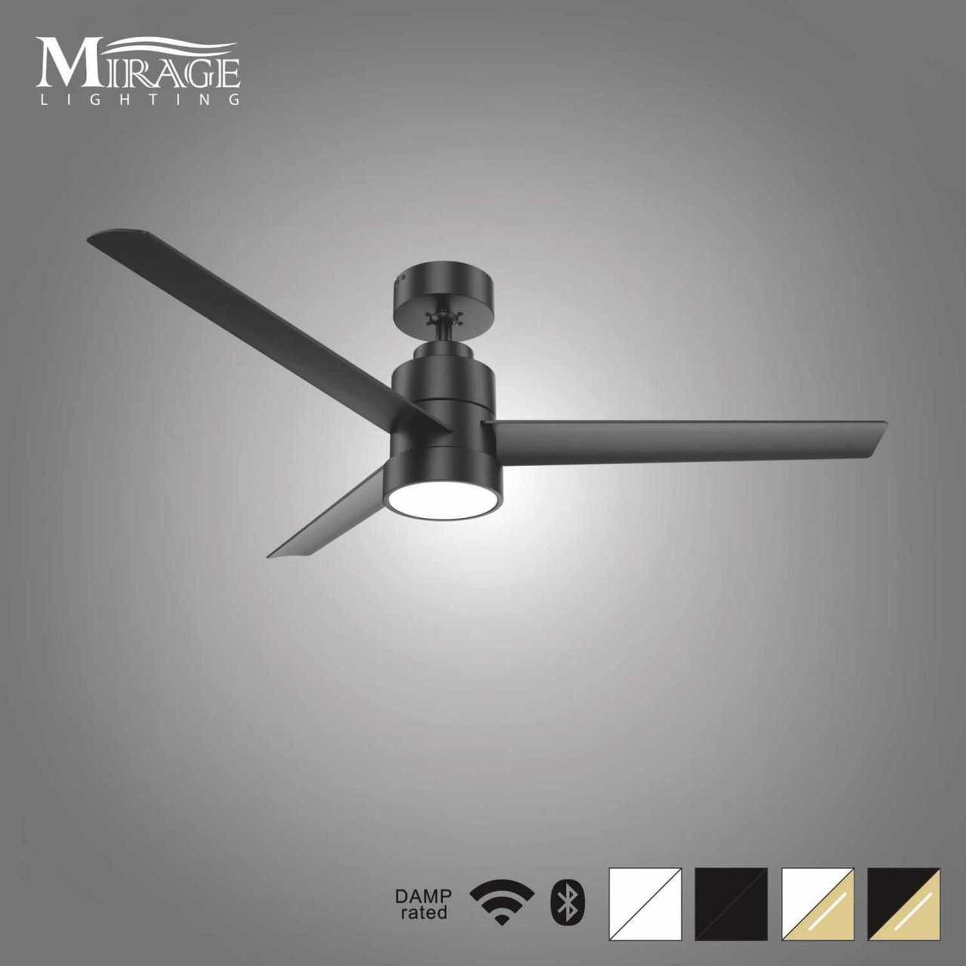 Versa 55" Smart Ceiling Fan with Alabaster Lens (Copy) Mirage Lighting