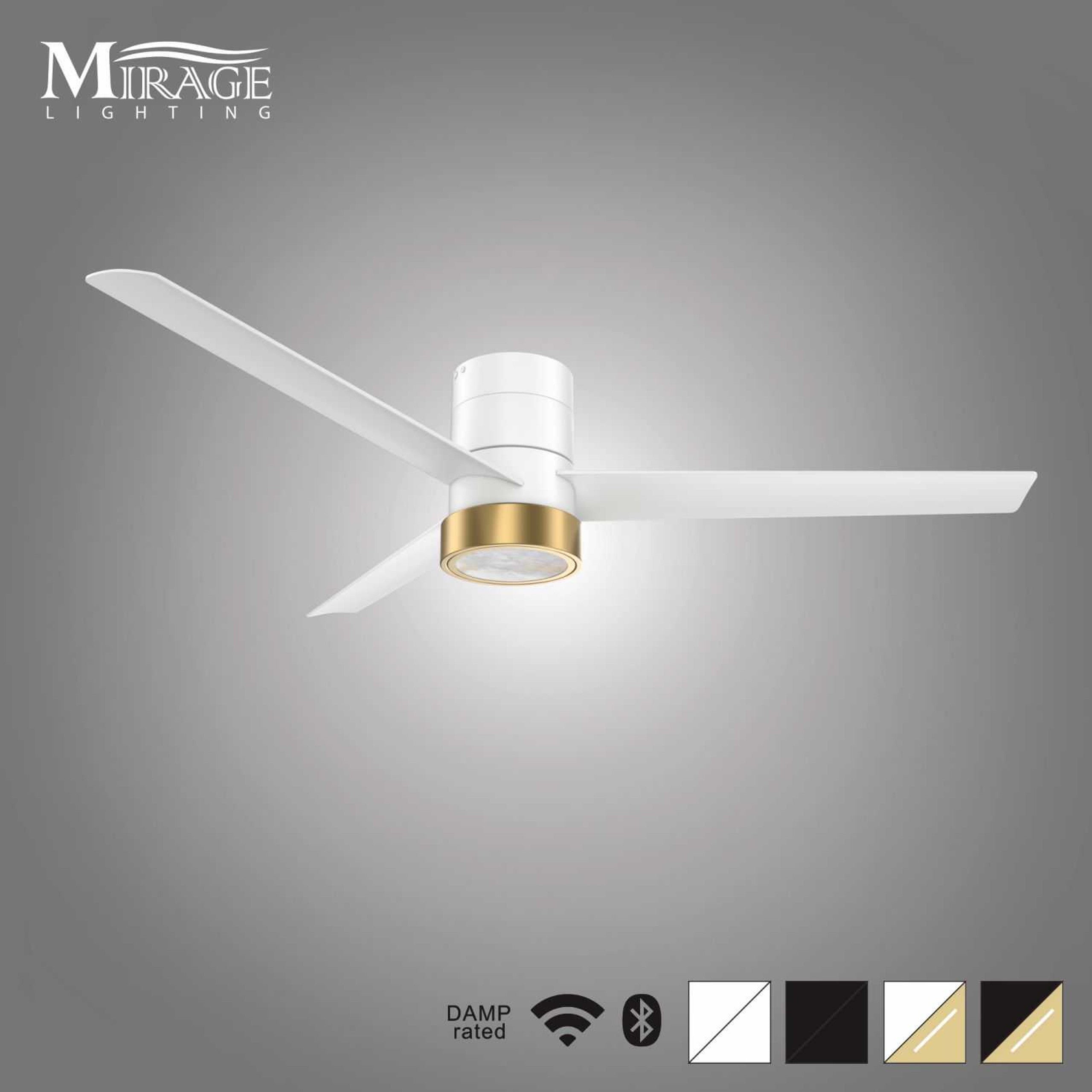 Versa 55" White Hugger Smart Ceiling Fan with Alabaster Lens-zoom-5
