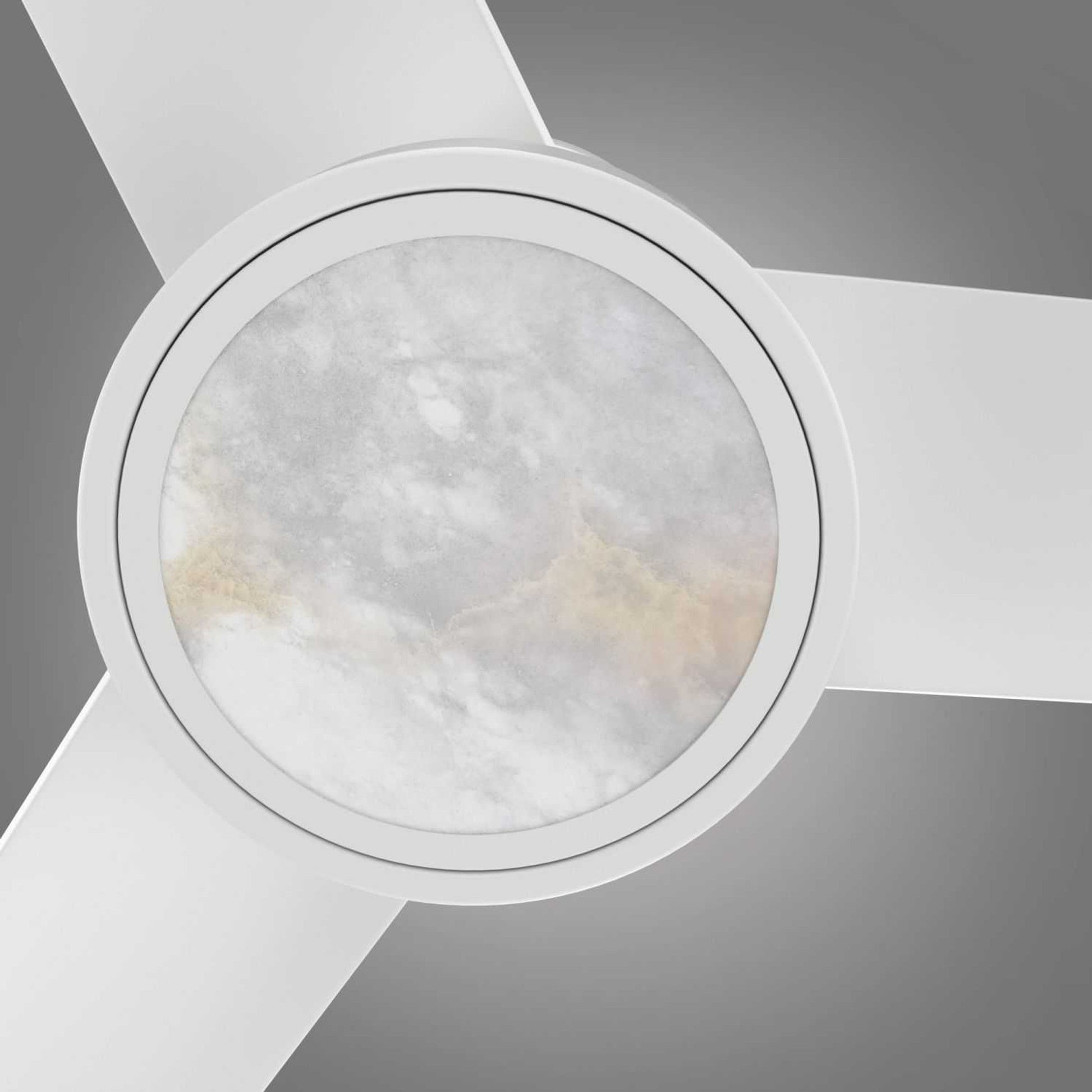 Versa 55" White Hugger Smart Ceiling Fan with Alabaster Lens-3