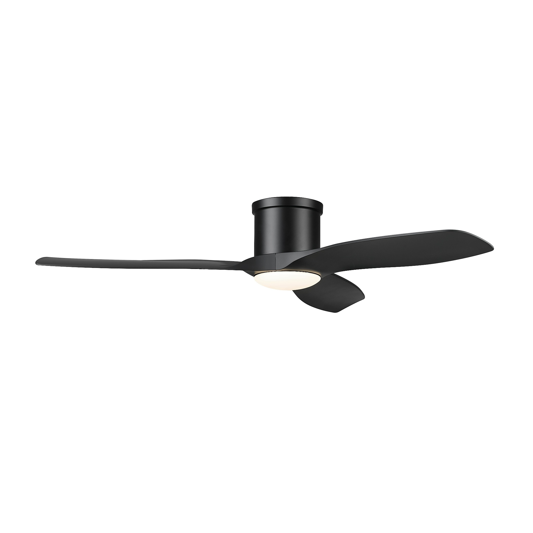 Apollo 52" Flush Ceiling Fan in Matte Black