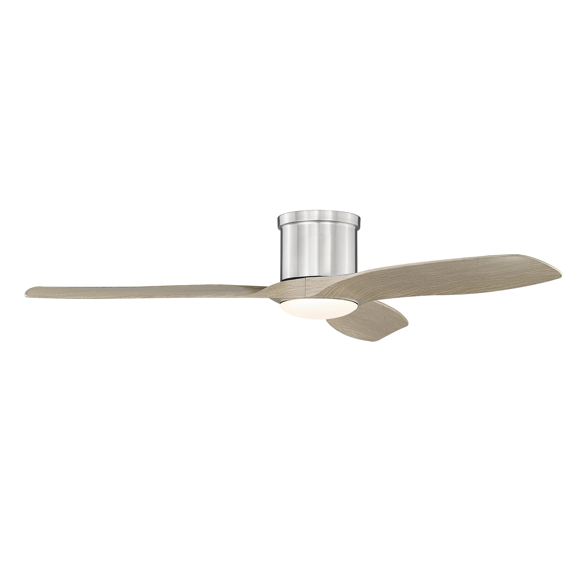 Apollo 52" Flush Ceiling Fan in Brushed Nickel with Driftwood-zoom-2